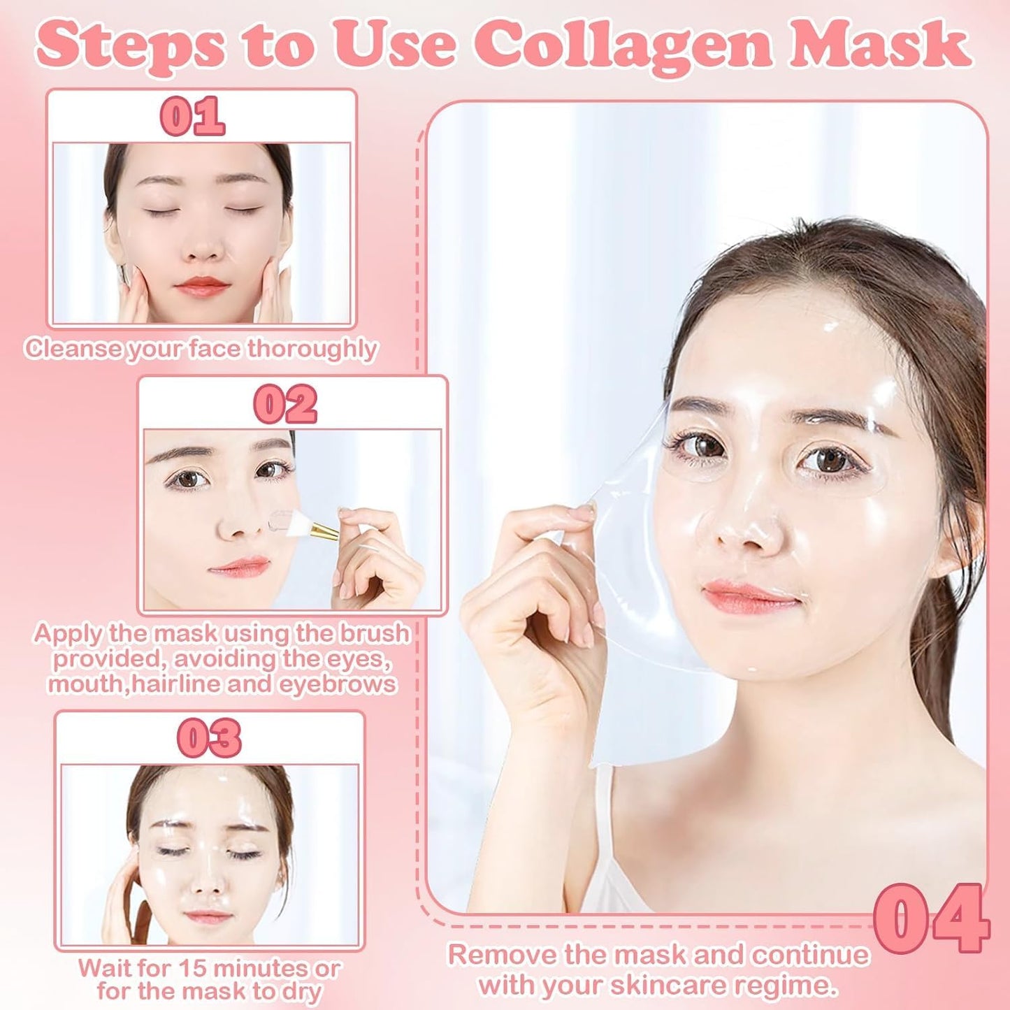 2 Stuks Collagen Night Wrapping Mask, Korean Collagen Mask, Collageen Face Mask, Collagen Overnight Face Mask Peel-Off Gezichtsmasker, Hydraterend en Verstevigend, Nachtmaskers