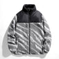 Autumn Men's Fleece Fashion Brand Contrast Color Baggy Coat